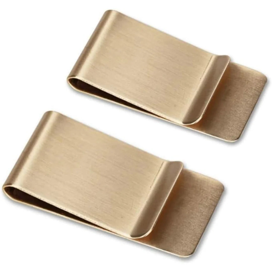 Money Clip Stainless Steel Brushed Finish Set of 2