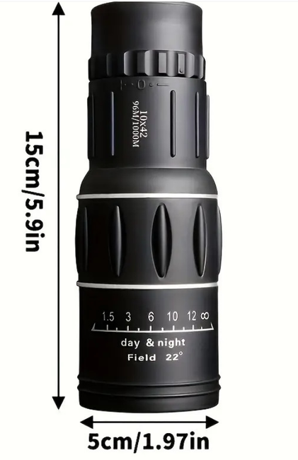 Monocular 16x Magnification BAK4 Prism Waterproof & Fog-Proof
