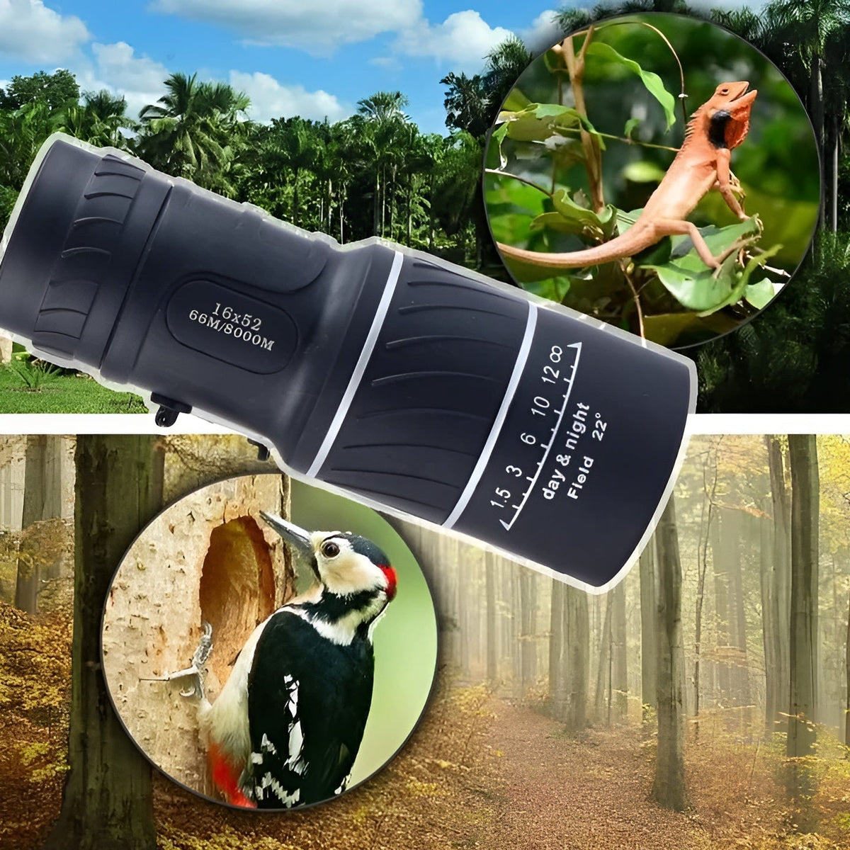 Monocular Compact Multi-Coated Optics Weatherproof & Anti-Fog