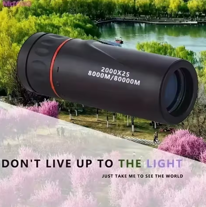 Monocular Telescope 2000x25 HD Pocket-Sized Phone Mount