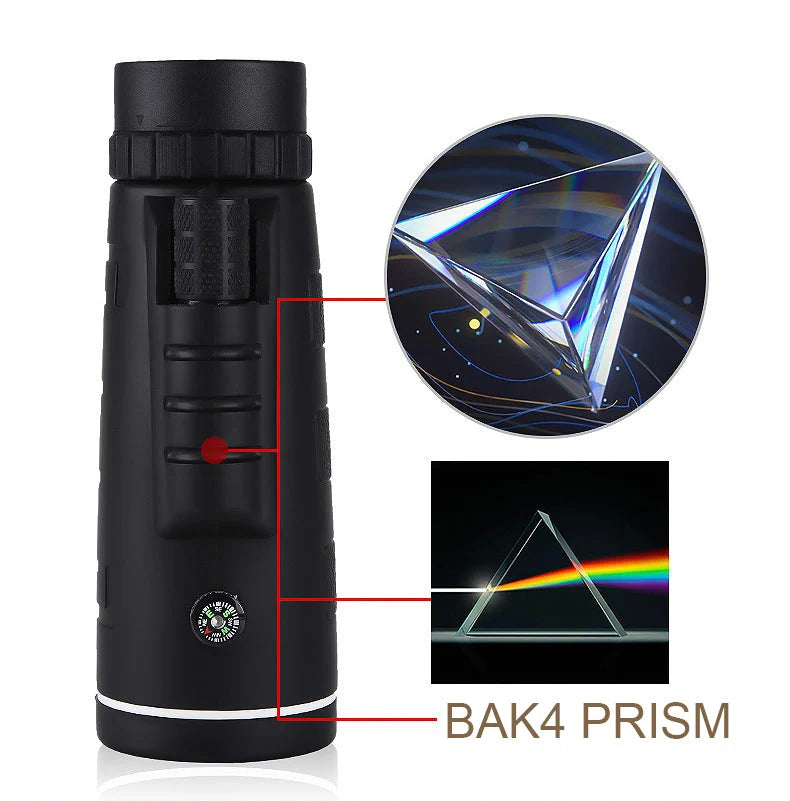 Monocular Telescope 500X Zoom HD Optics Compact & Durable