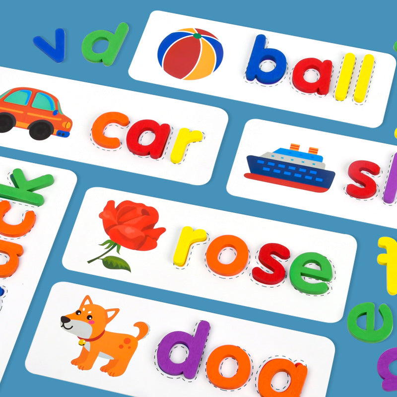 Montessori Spelling Game Set of 52 Eco-Friendly Non-Toxic