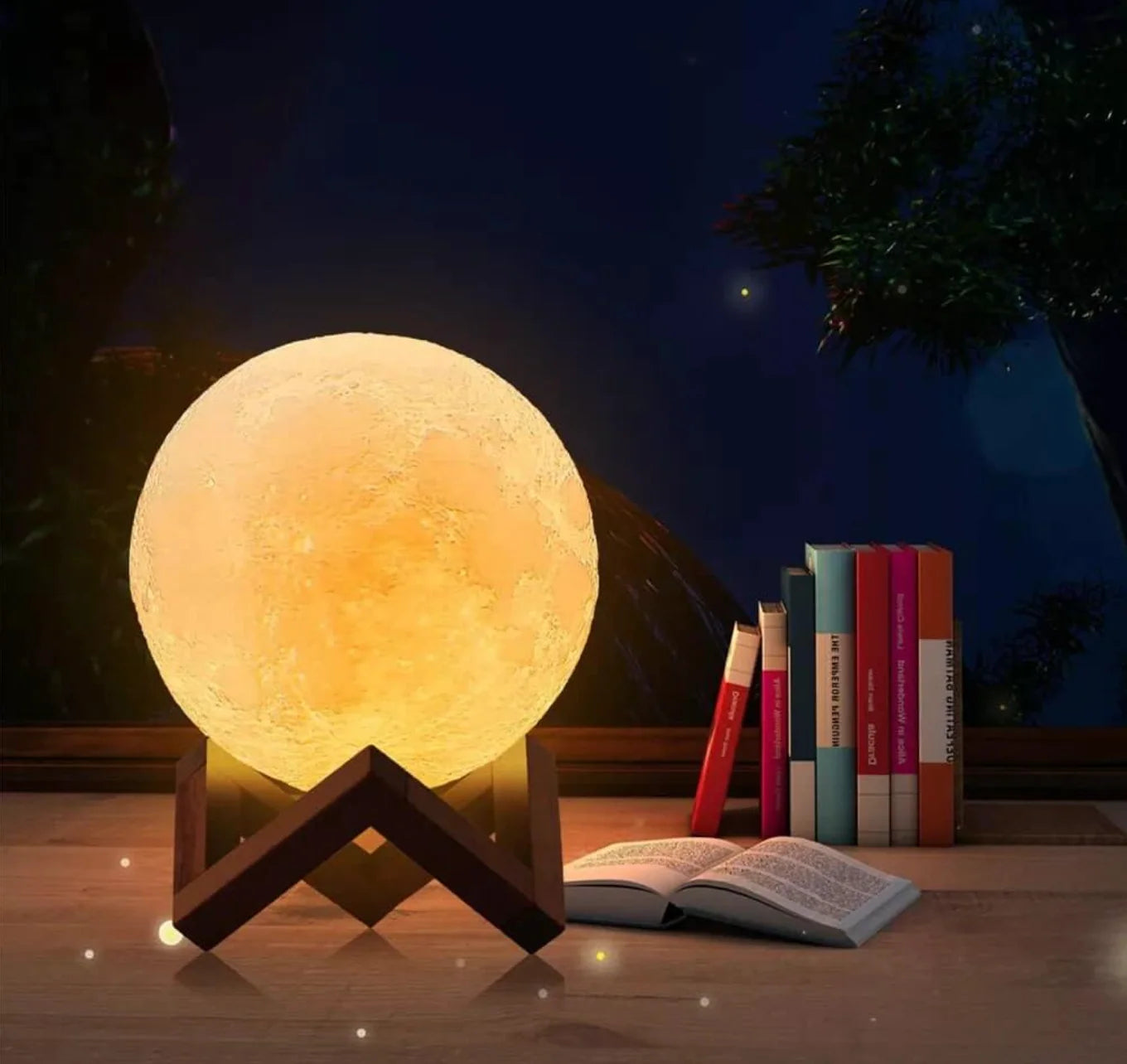 Moon Lamp 16 Colors Remote Control USB Rechargeable
