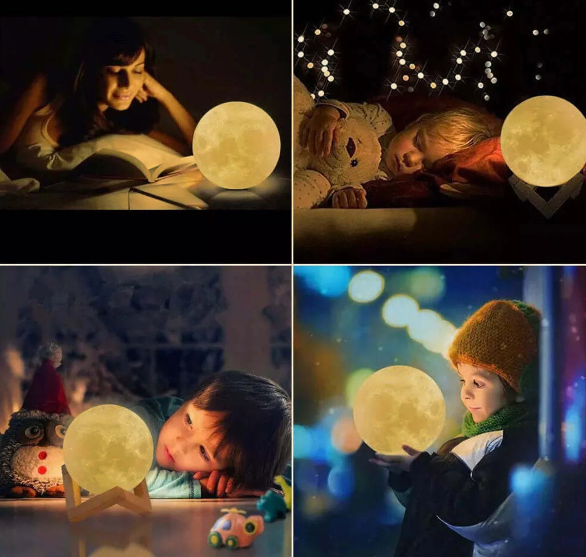 Moon Lamp 16 Colors Remote Control USB Rechargeable