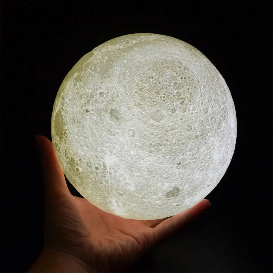 Moon Lamp Touch Dimmable 16 Colors Wooden Stand