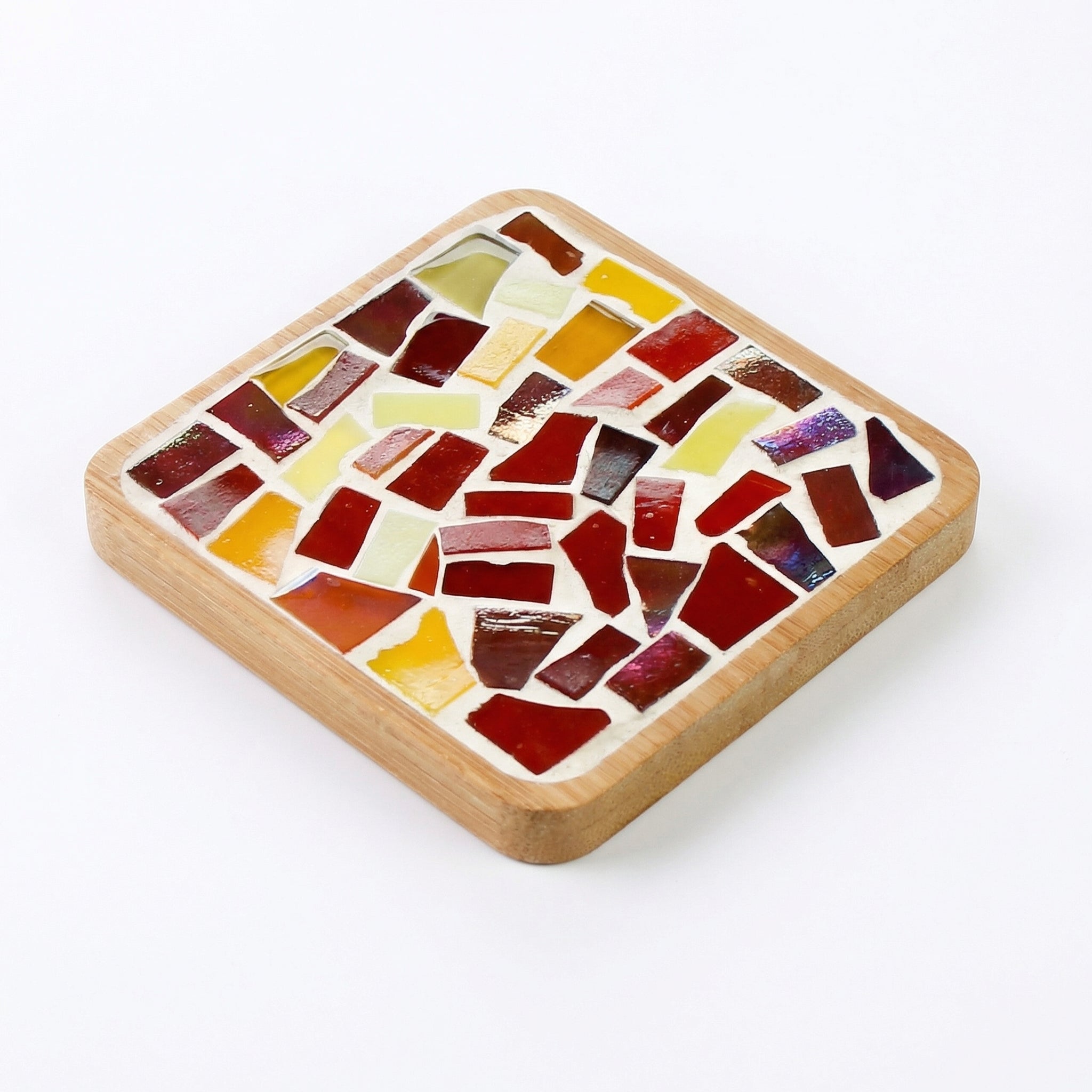 Mosaic Coaster Kit Wood Bases & 12 Designs