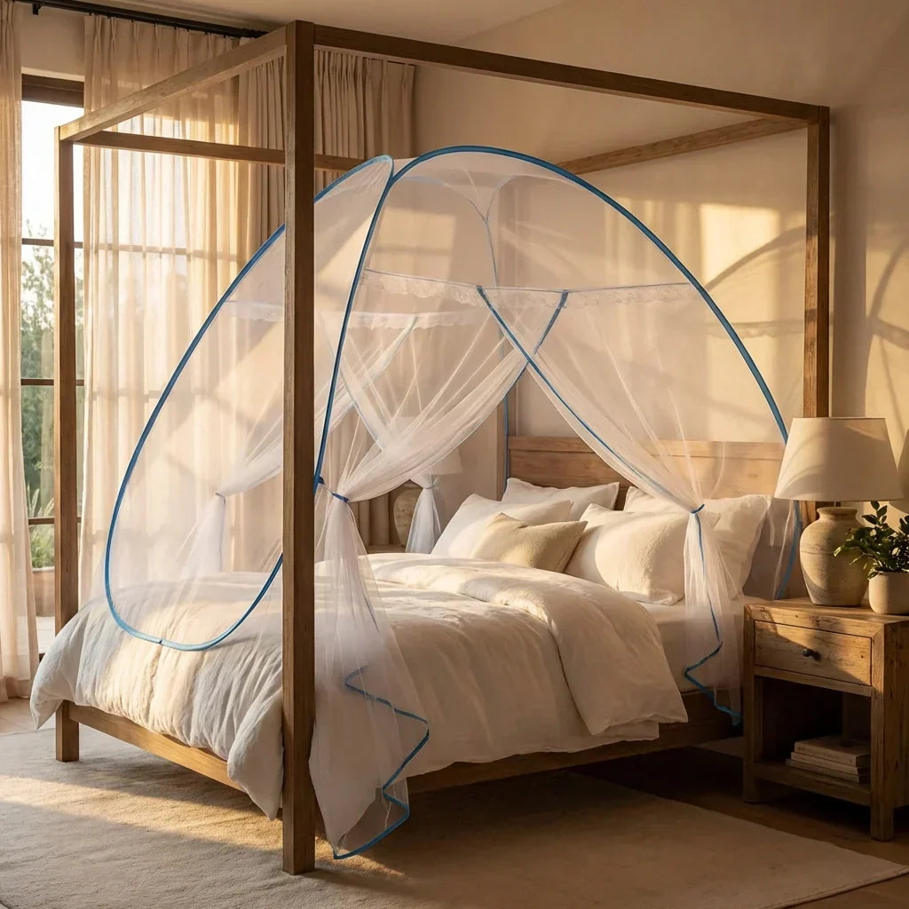 Mosquito Net Tent Pop-Up Foldable Zipper Entrance