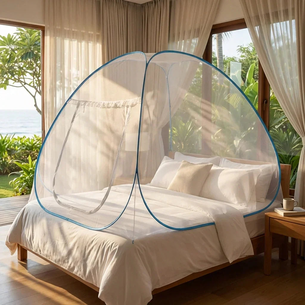 Mosquito Net Tent Pop-Up Foldable Zipper Entrance