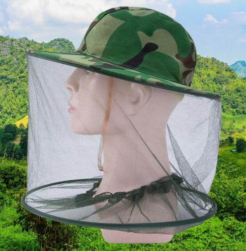 Mosquito Protection Hat Camouflage Mesh Net & UV Protection