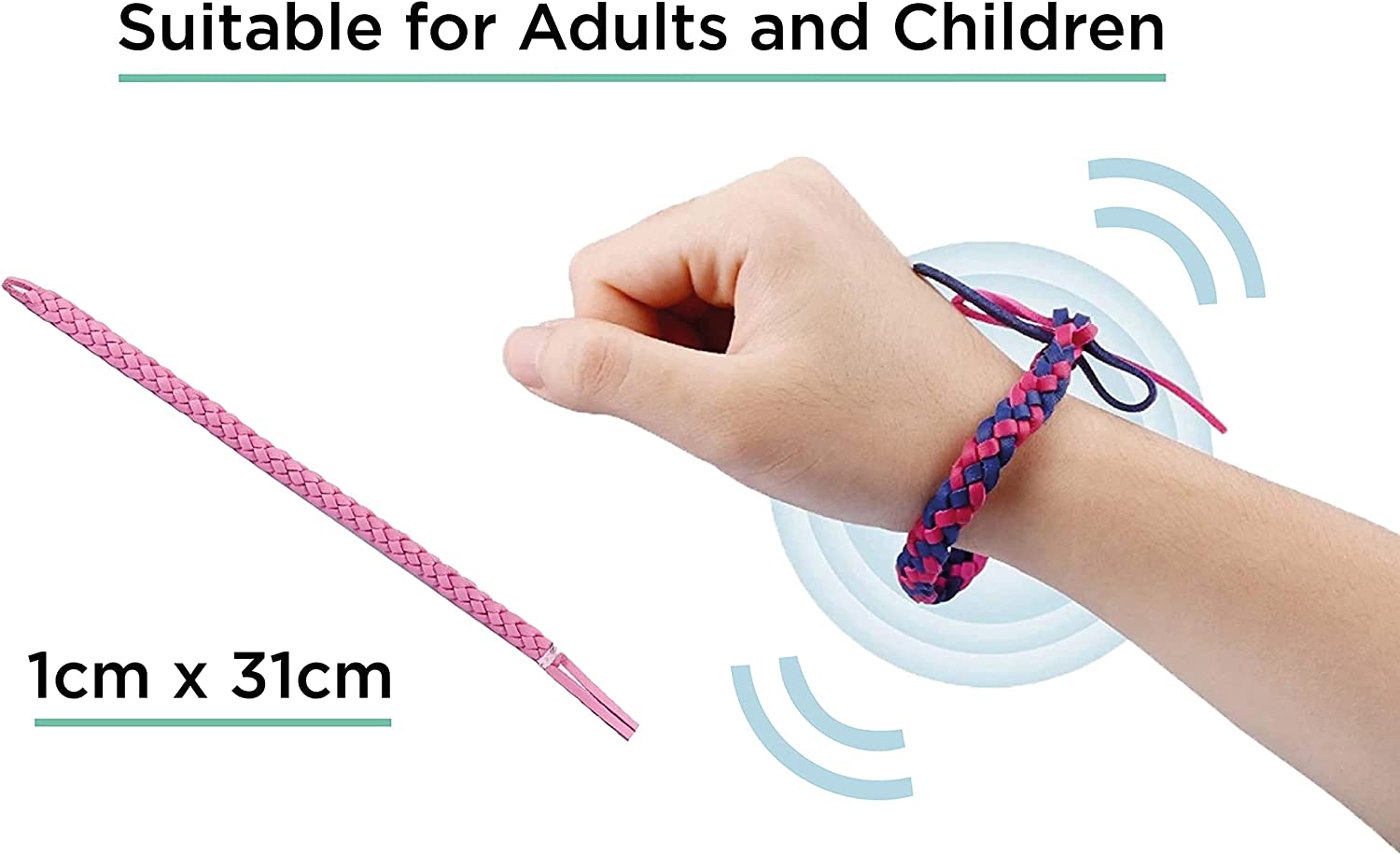 Mosquito Repellent Bracelet Citronella Silicone Waterproof 300-Hour Protection