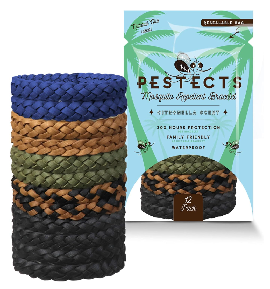 Mosquito Repellent Bracelet Citronella Silicone Waterproof 300-Hour Protection