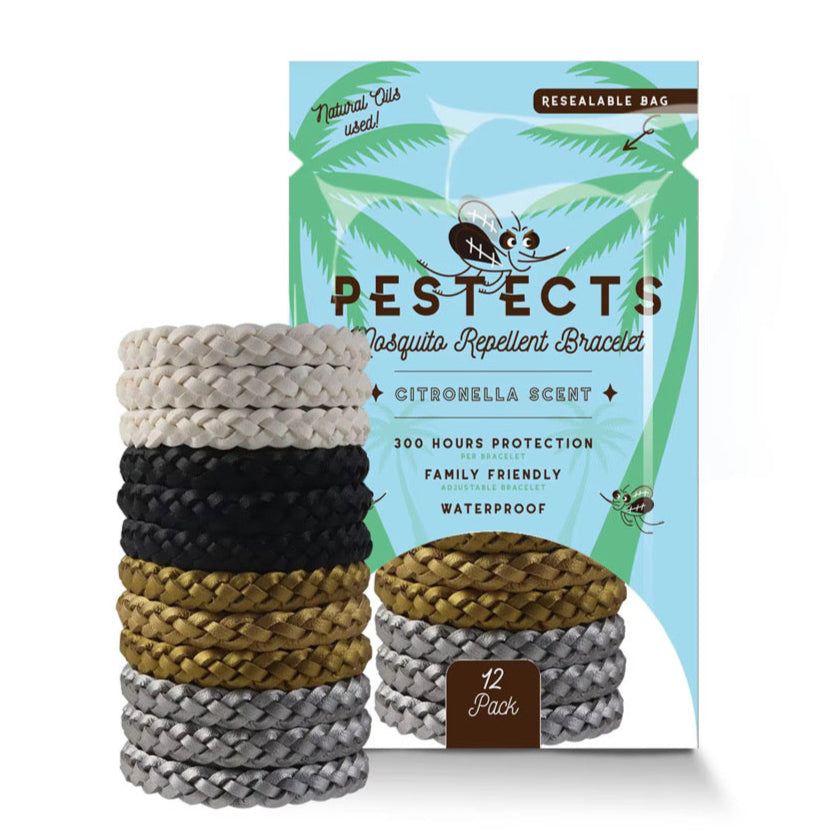 Mosquito Repellent Bracelet Citronella Silicone Waterproof 300-Hour Protection
