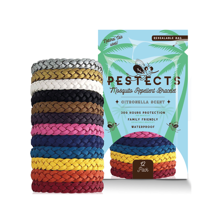 Mosquito Repellent Bracelet Citronella Silicone Waterproof 300-Hour Protection