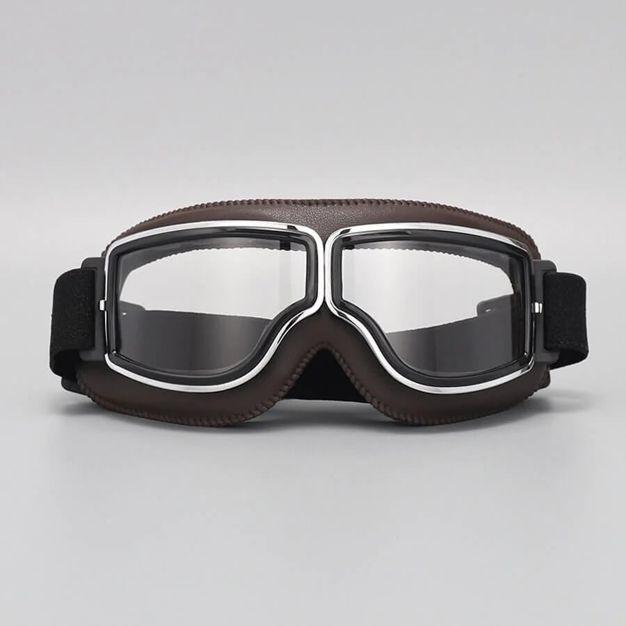 Motorcycle Goggles Impact-Resistant Polycarbonate Lenses UV Protection Adjustable Fit