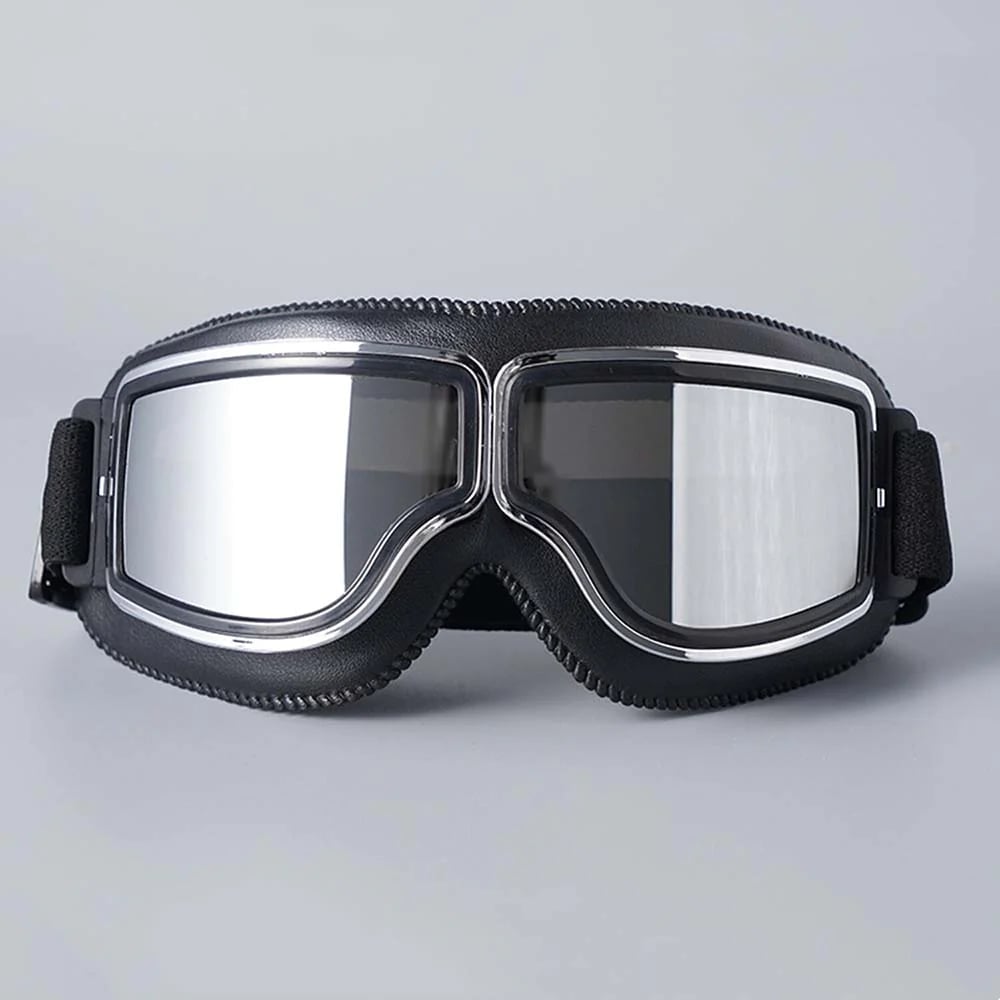 Motorcycle Goggles Impact-Resistant Polycarbonate Lenses UV Protection Adjustable Fit