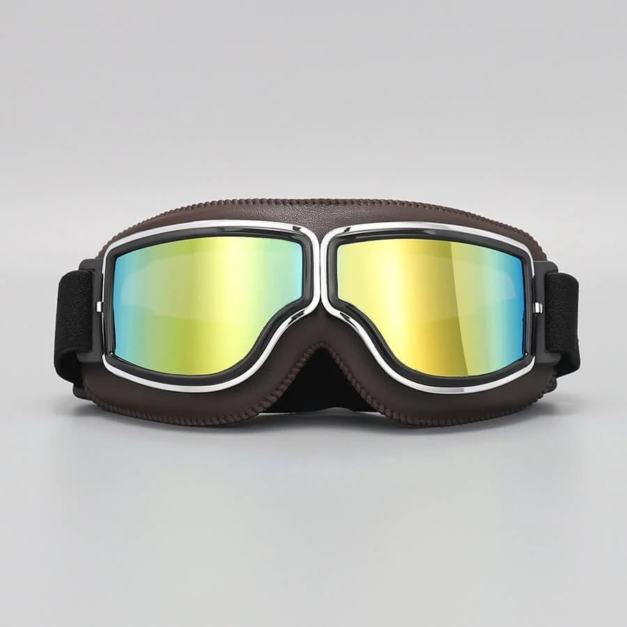 Motorcycle Goggles Impact-Resistant Polycarbonate Lenses UV Protection Adjustable Fit
