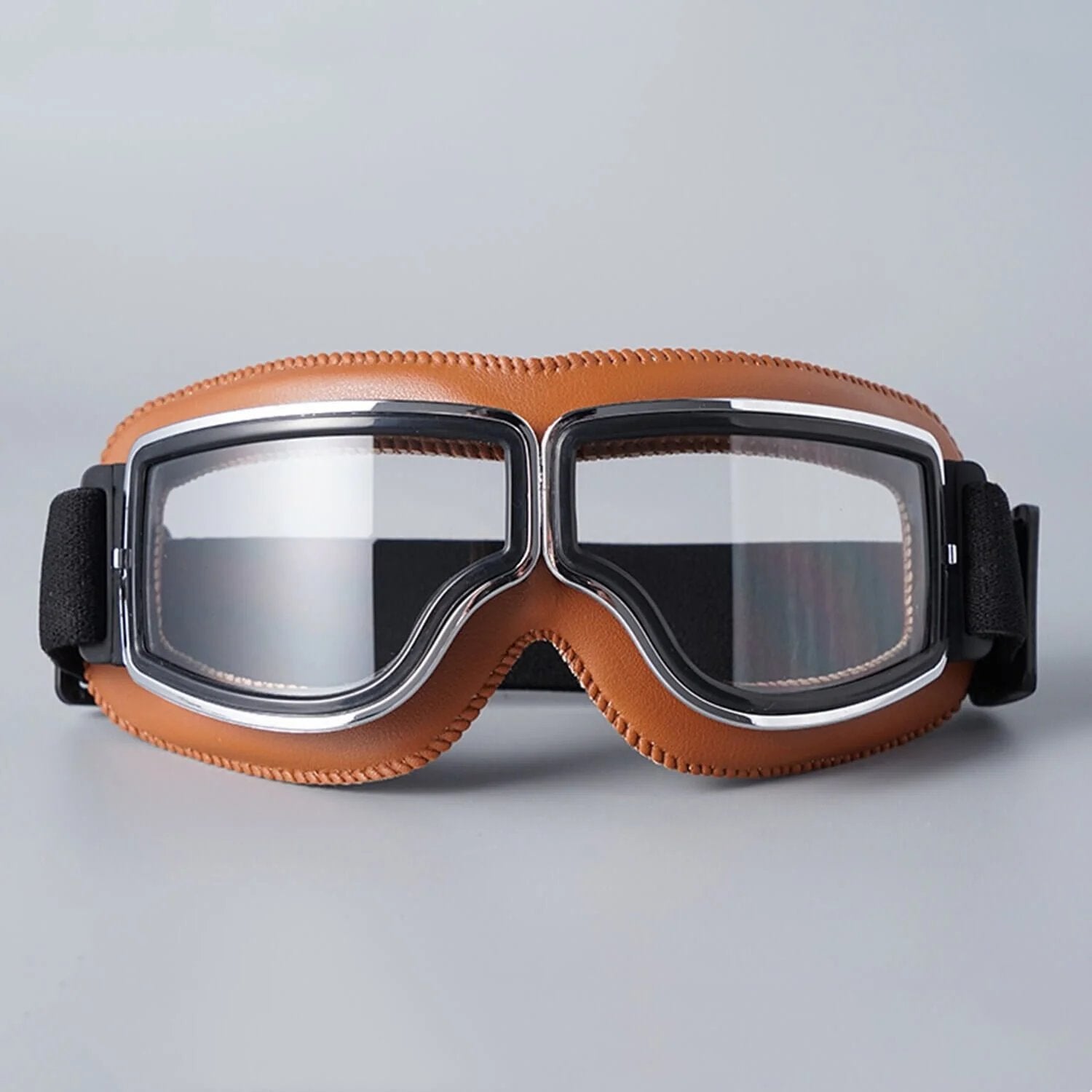 Motorcycle Goggles Impact-Resistant Polycarbonate Lenses UV Protection Adjustable Fit