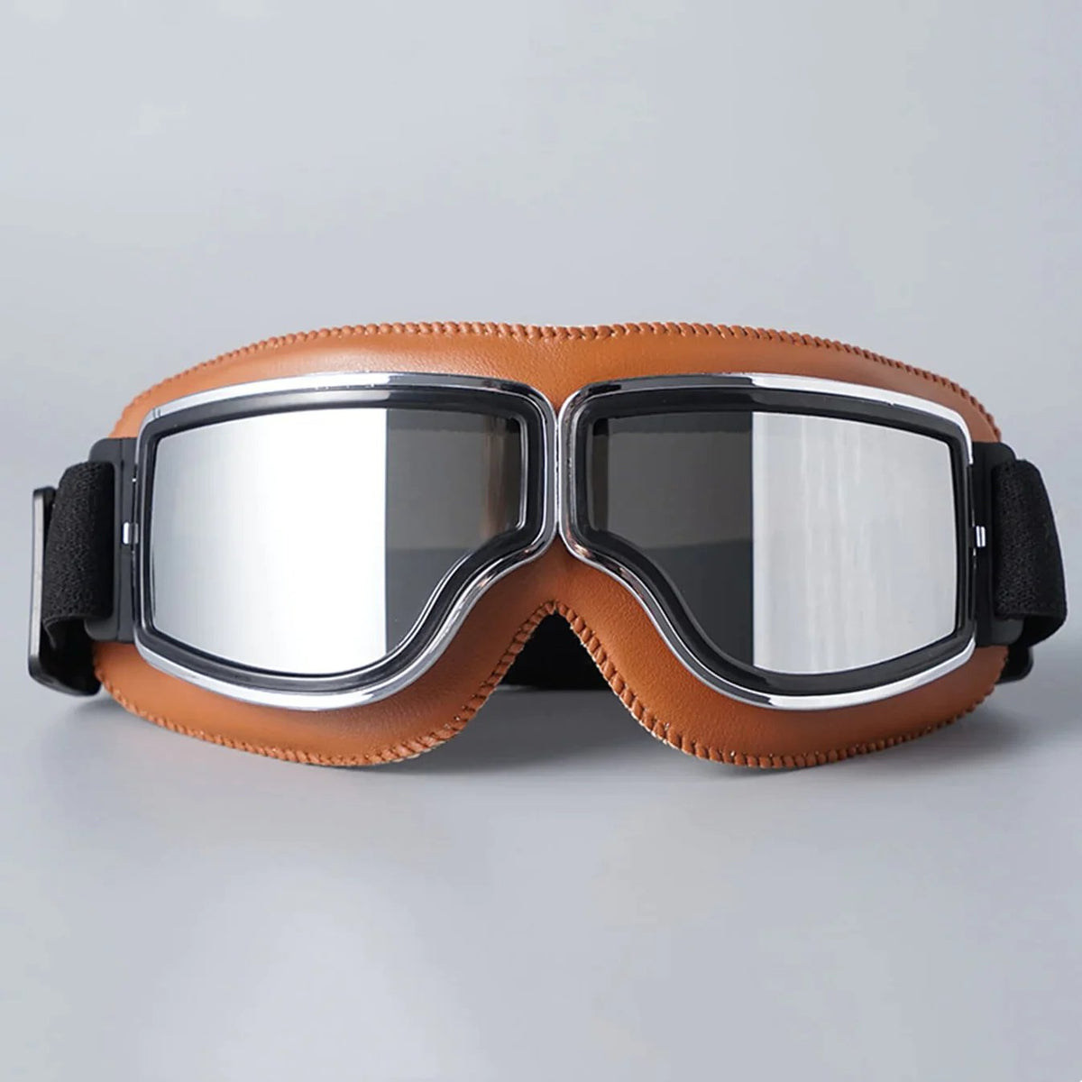 Motorcycle Goggles Impact-Resistant Polycarbonate Lenses UV Protection Adjustable Fit
