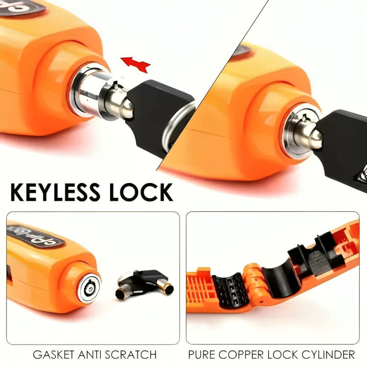 Motorcycle Wheel Lock Quick-Release & Tool-Free Anti-Theft