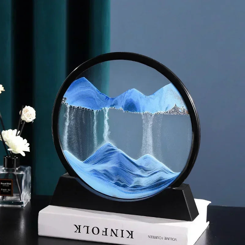 Moving Sand Picture Stress Relief Glass & ABS Frame