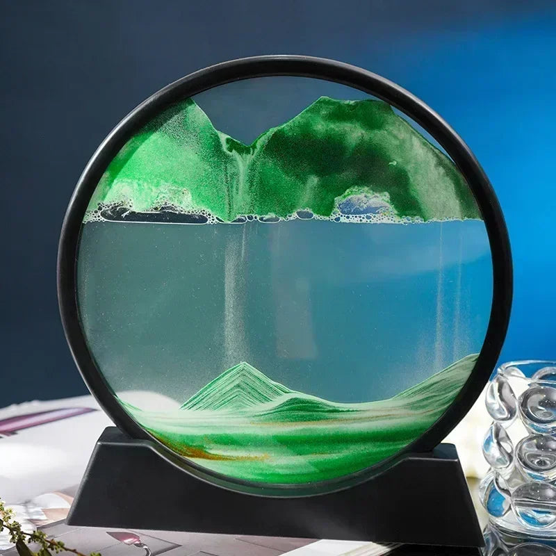 Moving Sand Picture Stress Relief Glass & ABS Frame