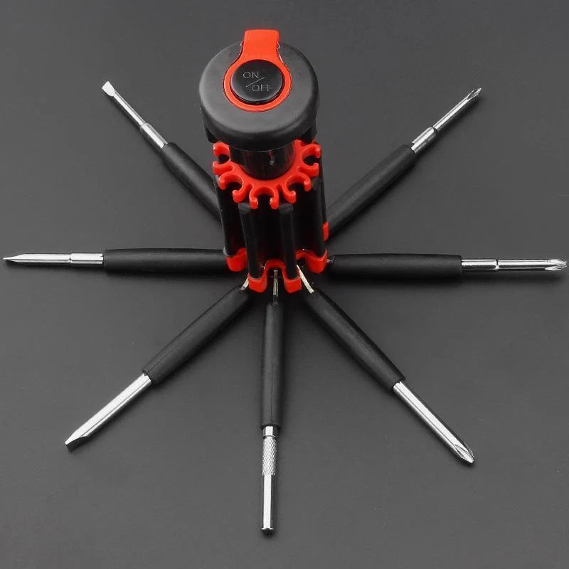 Multi-Bit Screwdriver Quick-Change Bits & LED Light