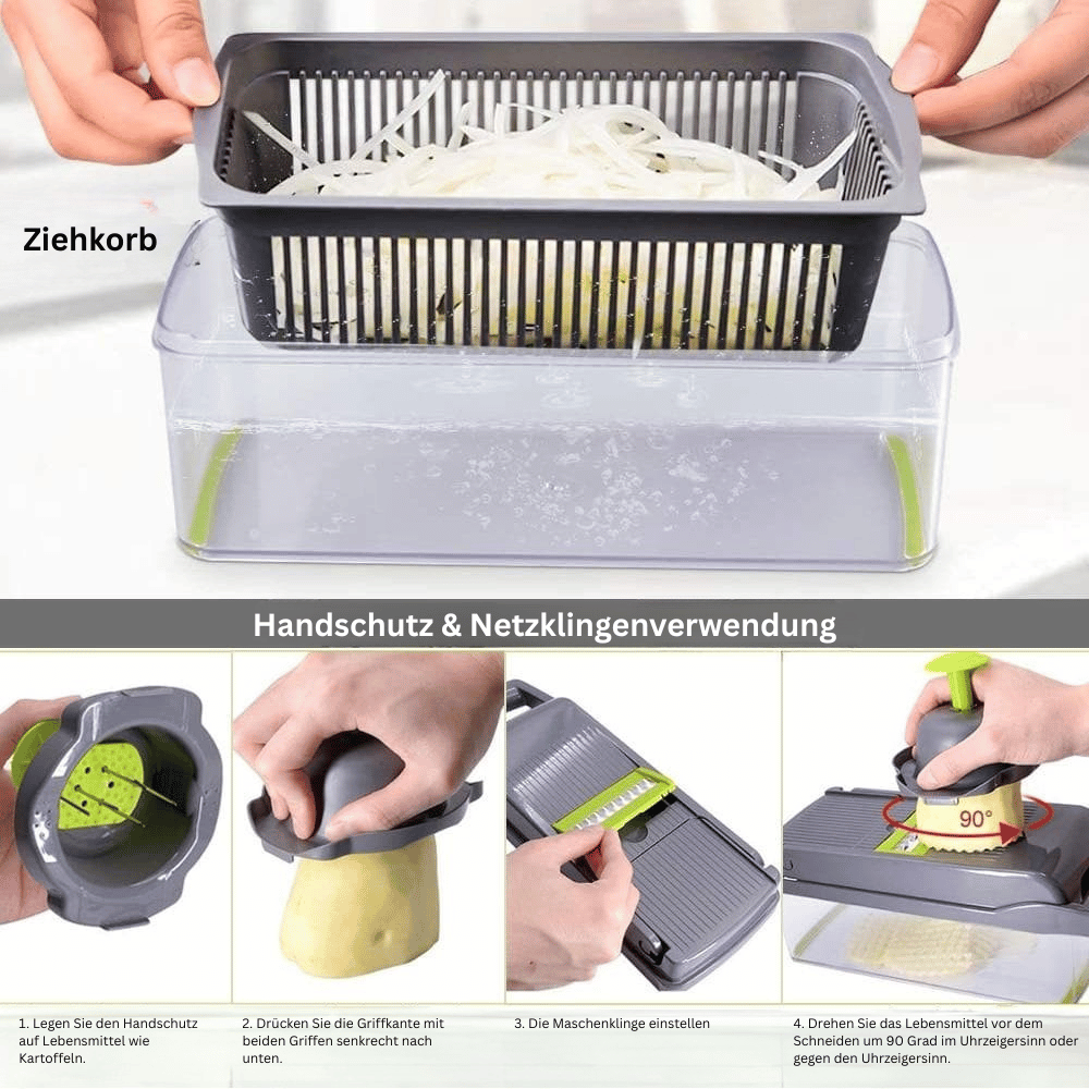 Multi Cutter Seven Stainless Steel Blades Non-Slip Base