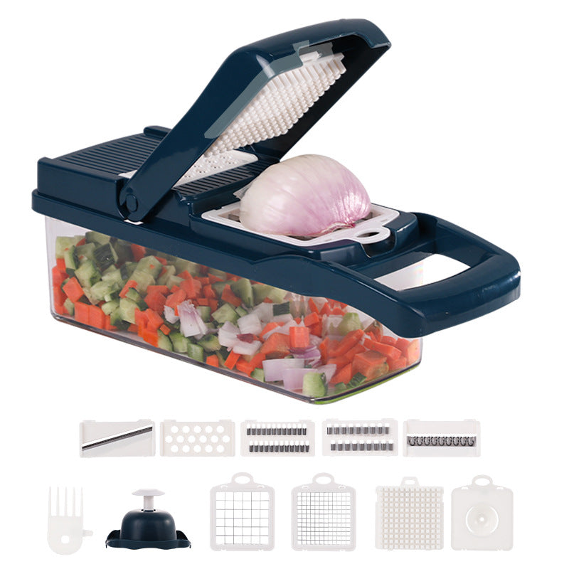 Multi Cutter Seven Stainless Steel Blades Non-Slip Base