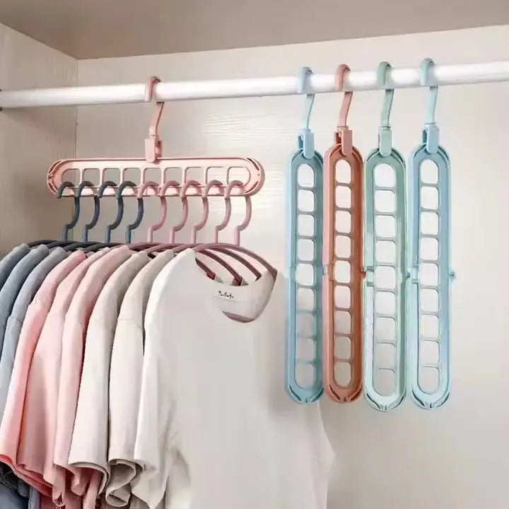 Multi-Tier Closet Hanger Space-Saving Holds 9 Garments