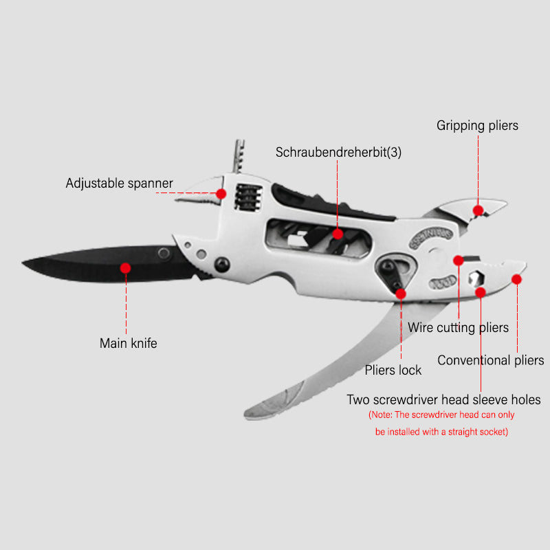 Multifunction Pliers Stainless Steel & Ergonomic Grip Locking Mechanism