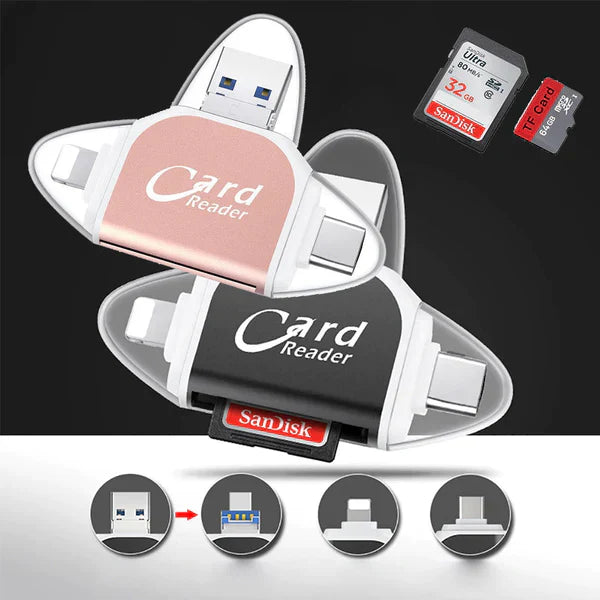 Multiport Card Reader USB-C USB-A Lightning SD & MicroSD