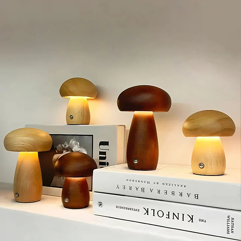 Mushroom Night Light Dimmable & Flicker-Free USB Rechargeable