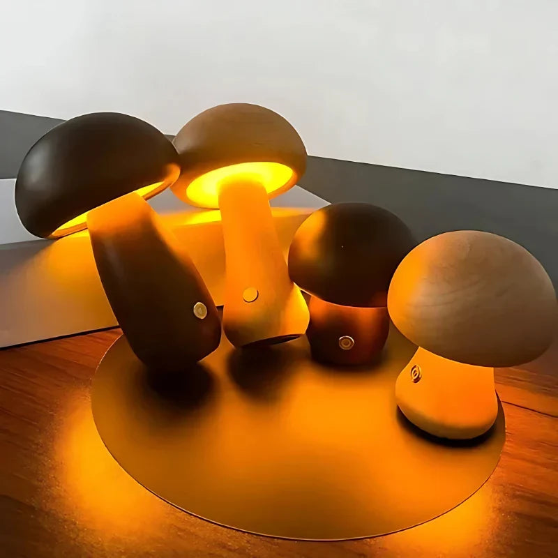 Mushroom Night Light Dimmable & Flicker-Free USB Rechargeable