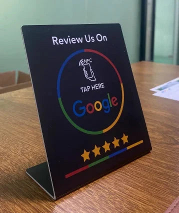 NFC Review Stand Tap-To-Review Counter Display