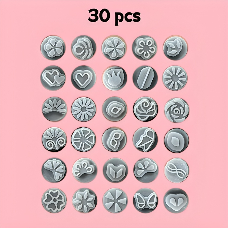Nail Art Stamp Pen Interchangeable Patterns & One-Press