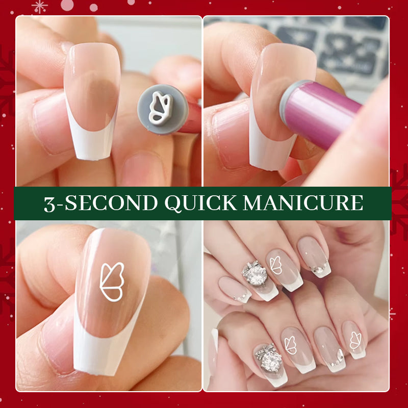 Nail Art Stamp Pen Interchangeable Patterns & One-Press