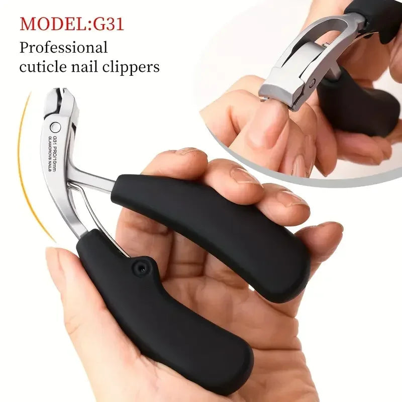Nail Clipper Anti-Splash Guard Curved Stainless Steel
