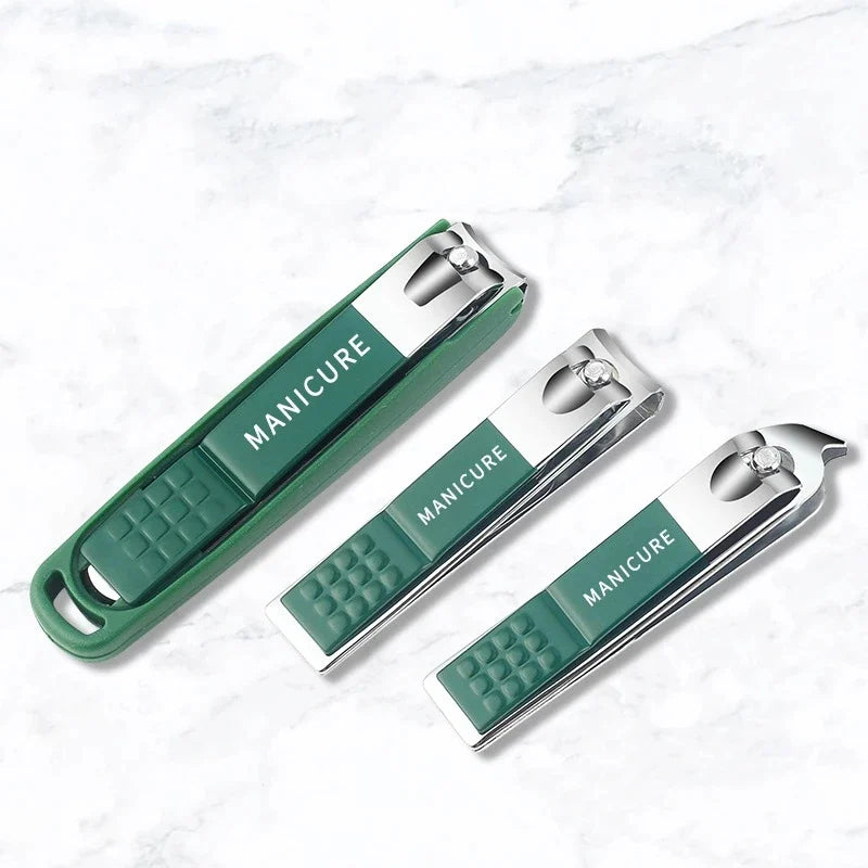 Nail Clipper Set Anti-Splash Stainless Steel Non-Slip Four-Piece