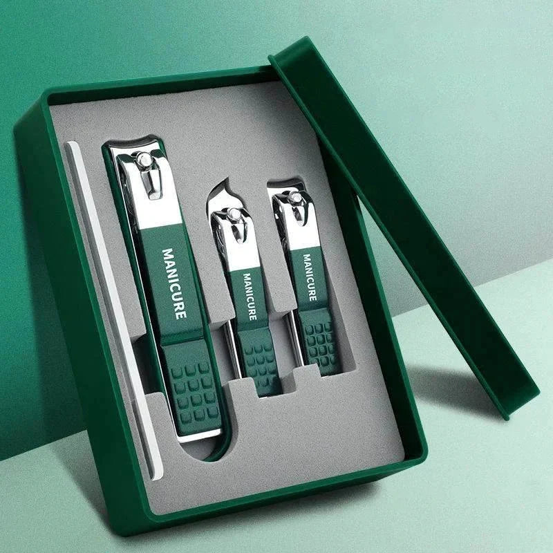 Nail Clipper Set Anti-Splash Stainless Steel Set of 3