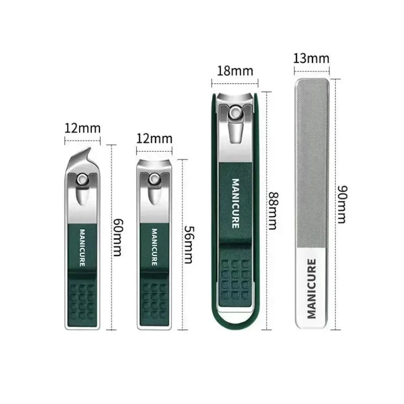 Nail Clipper Set Anti-Splash Stainless Steel Set of 3