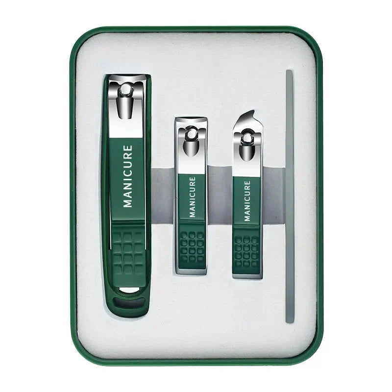 Nail Clipper Set Anti-Splash Stainless Steel Set of 3