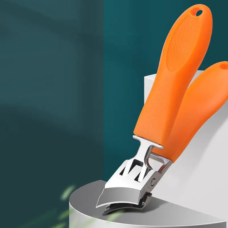 Nail Clipper Stainless Steel Wide Grip Splash Guard