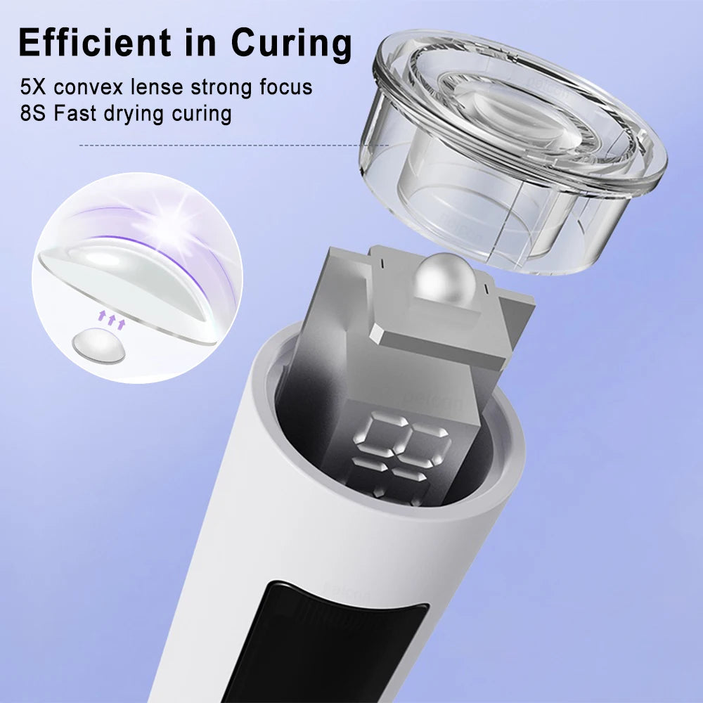 Nail Curing Pen USB Rechargeable 360° Foldable Stand