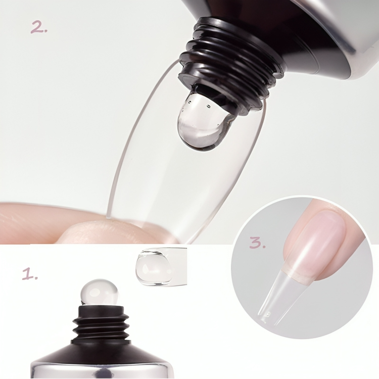 Nail Glue Gel Strong Long-Lasting Set of 2