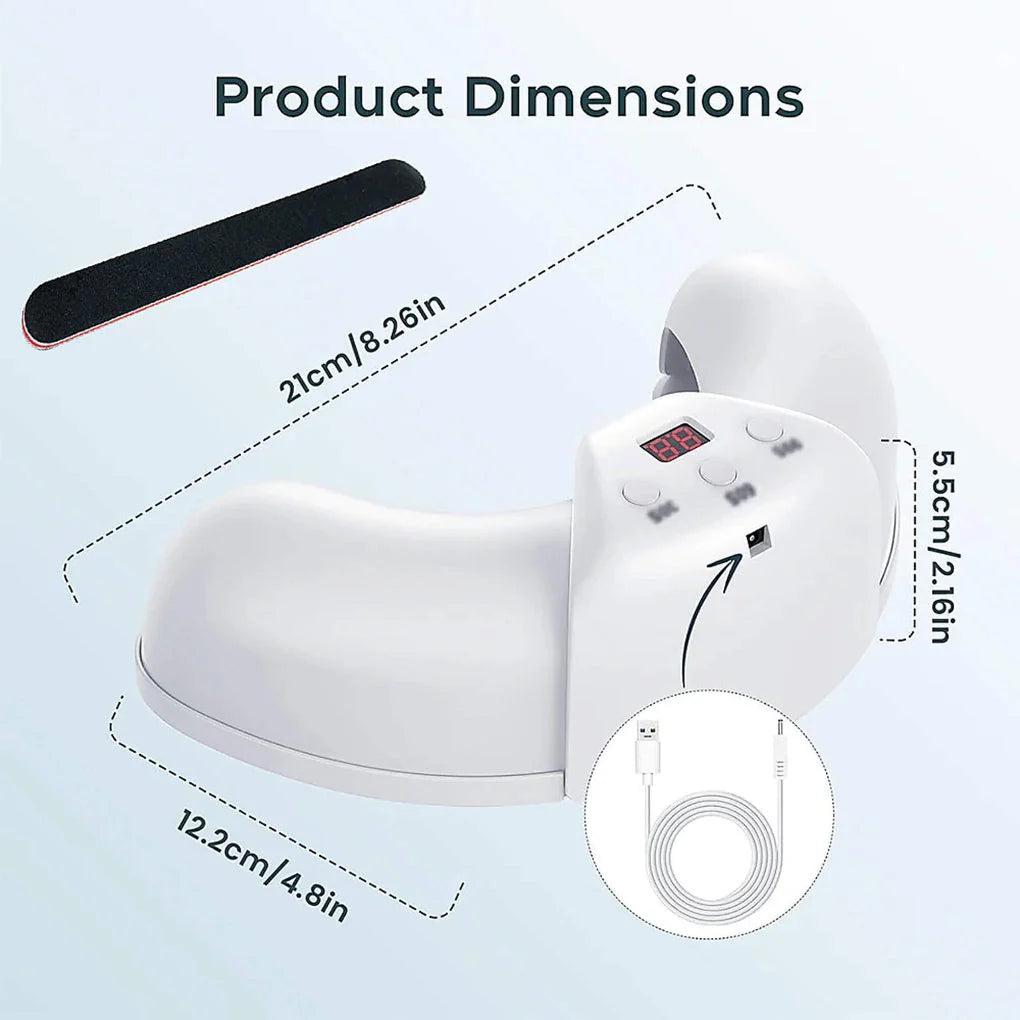 Nail Lamp USB-Powered Auto Shutoff Ergonomic Hand Rest