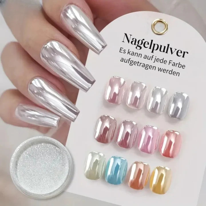 Nail Powder Chrome Silver Mirror For Gel & Acrylic
