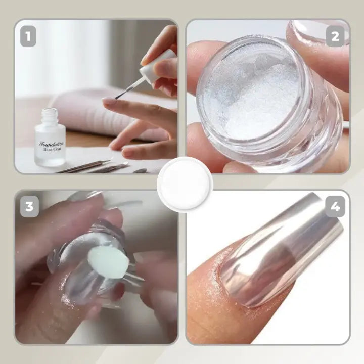 Nail Powder Chrome Silver Mirror For Gel & Acrylic