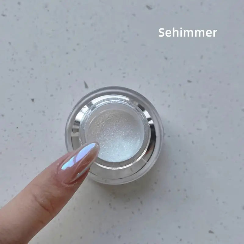 Nail Powder Mirror Finish Iridescent Shades Long-Lasting Shine