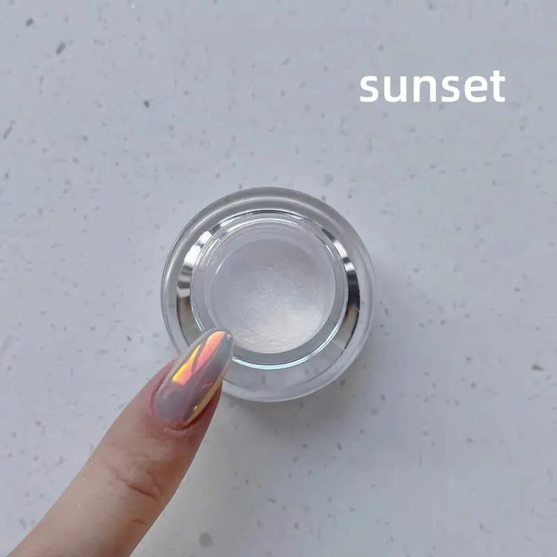 Nail Powder Mirror Finish Iridescent Shades Long-Lasting Shine
