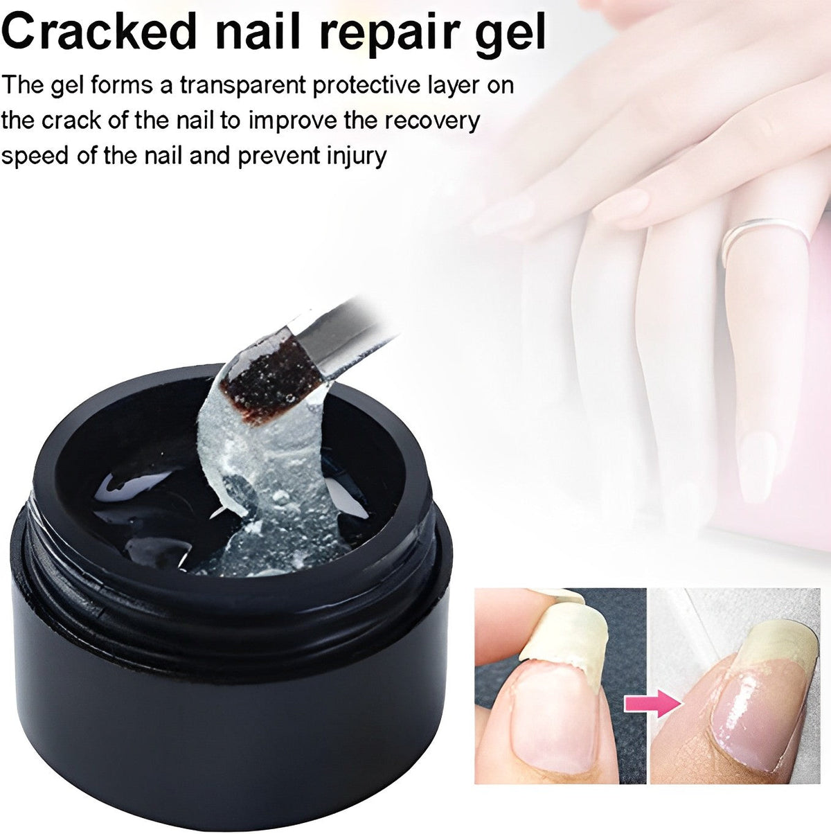 Nail Repair Gel Instant Clear Long-Lasting